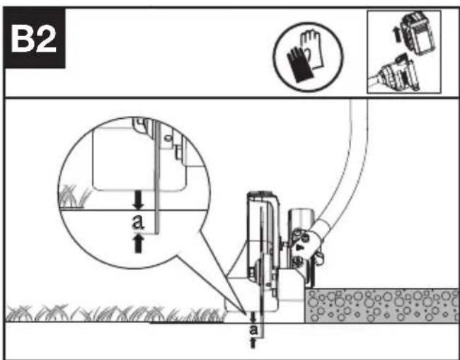 KRESS KAC142 - Ajuste de la altura de corte (véase la. B1, B2) - 2