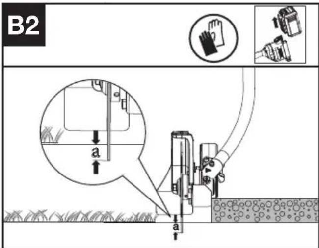 KRESS KAC142 - Regolare l'altezza di taglio (Vedi Fig. B1, B2) - 2