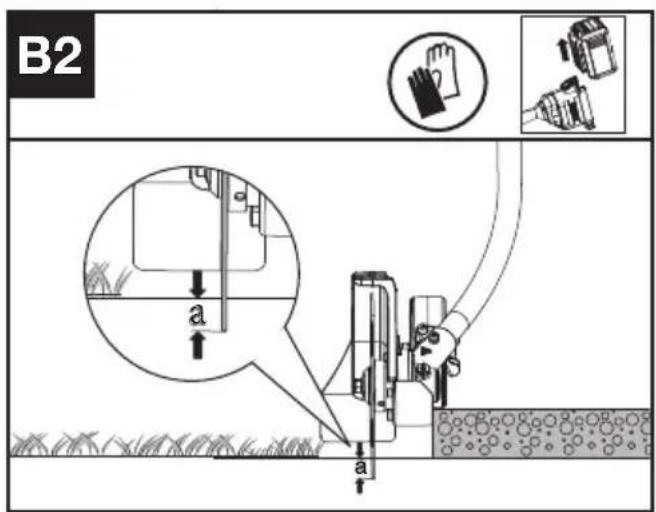KRESS KAC142 - Adjust the cutting height (See Fig. B1, B2) - 2