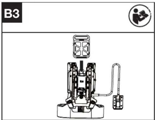 KRESS KC240.9 - Koble hekktrimmer til bæremeisens (følger ikke med) (Se figur. B3, B4, B5) - 1