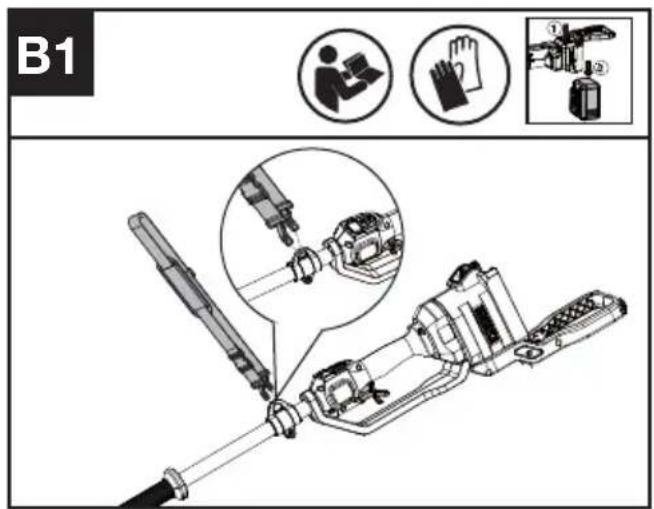 KRESS KC240.9 - Montagem da alça de ombro (Veja Figura. B1, B2) - 1