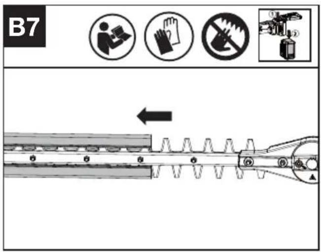 KRESS KC240.9 - Anschließen der Heckenschere an das Rucksack-Gurtzeug (nicht mitgeliefert) (siehe Abb. B3, B4, B5) - 7
