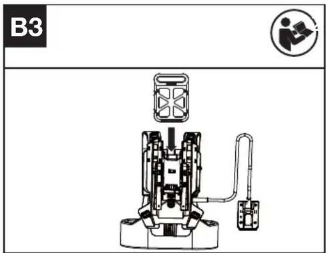 KRESS KC241.9 - Ligação do corta-sebes ao arnês de mochila (não fornecida) (Veja Figura. B3, B4, B5) - 1