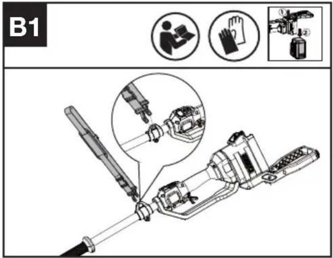 KRESS KC241.9 - Montering av axelremmen (se bild B1, B2) - 1