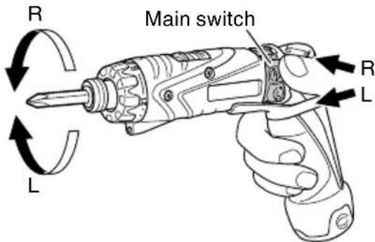 HiKOKI DB3DL2 - tch dial position CAUTION - 1