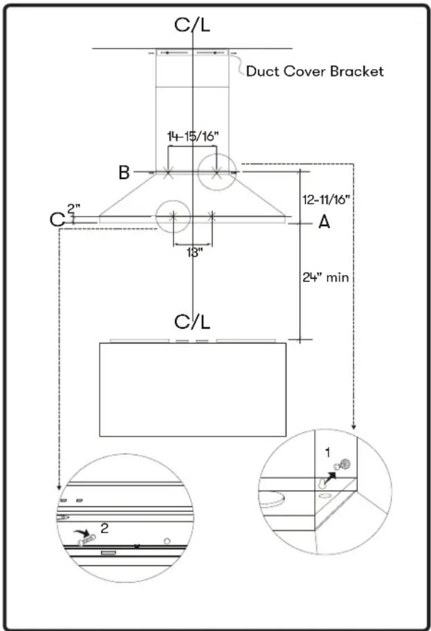 Zephyr ZSP-E48DS - Mounting the Hood - 1