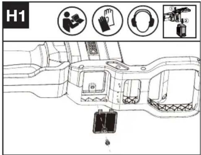 KRESS KC270.9 - Limpieza del filtro de aire (véase la Fig. H1) - 1