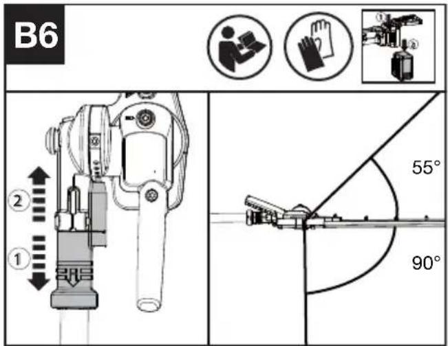 KRESS KC270.9 - Ajuste do ângulo da lâmina (Veja Figura. B6) - 3