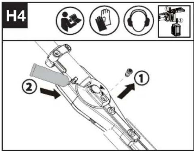 KRESS KC270.9 - Smörjning av skärverktyget (se bild H4) - 1