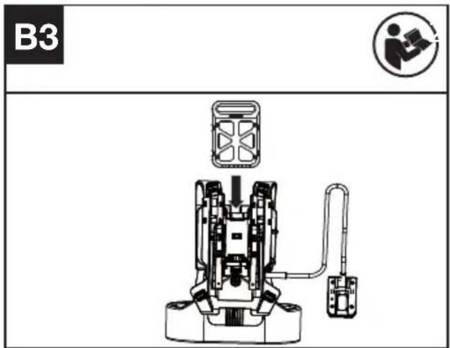 KRESS KC270.9 - Ansluta häcksaxen till ryggsäcksselen (ingår ej) (se bild B3, B4, B5) - 1