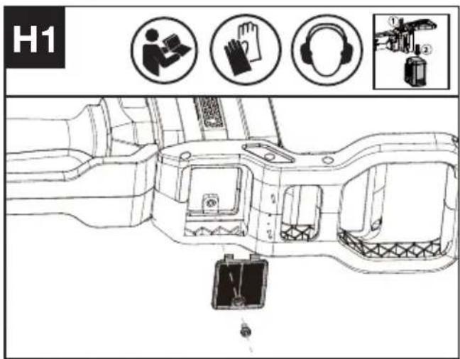 KRESS KC270.9 - Reinigen van het luchtfilter (Zie Fig. H1) - 1