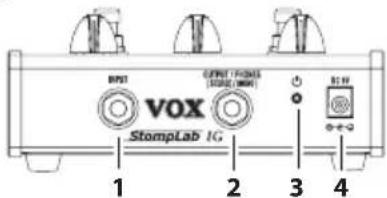 VOX StompLab IG - Rear panel - 1