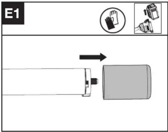 KRESS KAC105 - Montaje y desmontaje del accesorio de cabezal motorizado. (véase las Fig. E1, E2, E3) - 1
