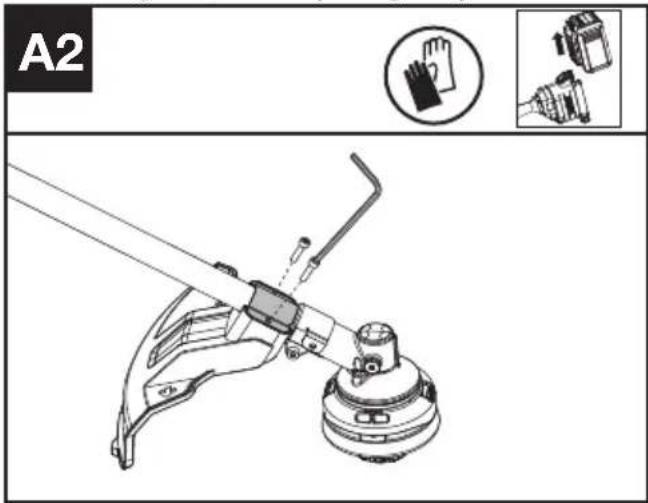KRESS KAC105 - Monter skærehovedet. (se fig. A1) - 2