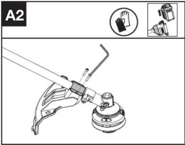 KRESS KAC105 - Assembling the cutting head (See Fig. A1) - 2