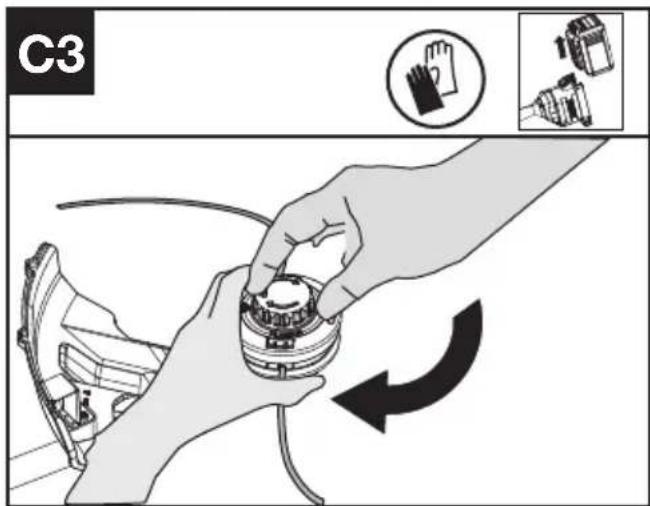 KRESS KAC105 - Winding the line (See Fig. C1, C2, C3) - 3