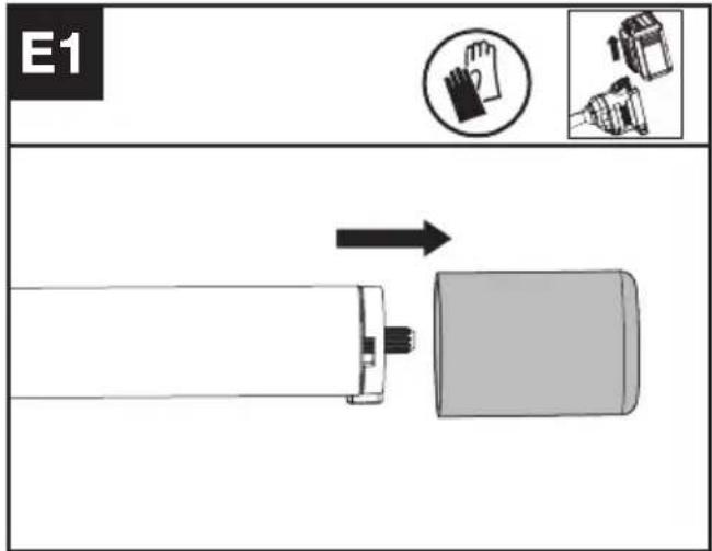 KRESS KAC105 - Montering og demontering av kraftenheten. (se fig. E1, E2, E3) - 1