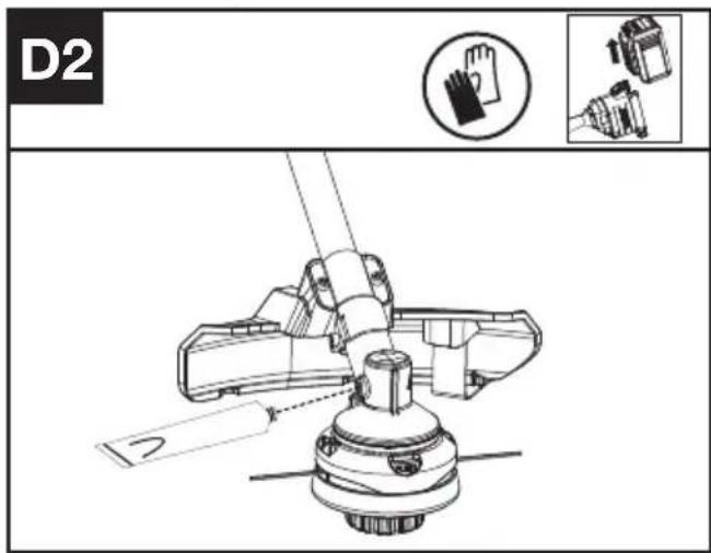 KRESS KAC105 - Lubricar la caja de engranajes (véase las Fig. D1, D2) - 2