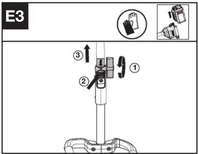 KRESS KAC105 - Assemblage et démontage de la tête motrice. (Voir Fig. E1, E2, E3) - 3