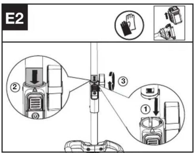 KRESS KAC105 - Montaggio e smontaggio della testa di alimentazione. (Vedi Fig. E1, E2, E3) - 2
