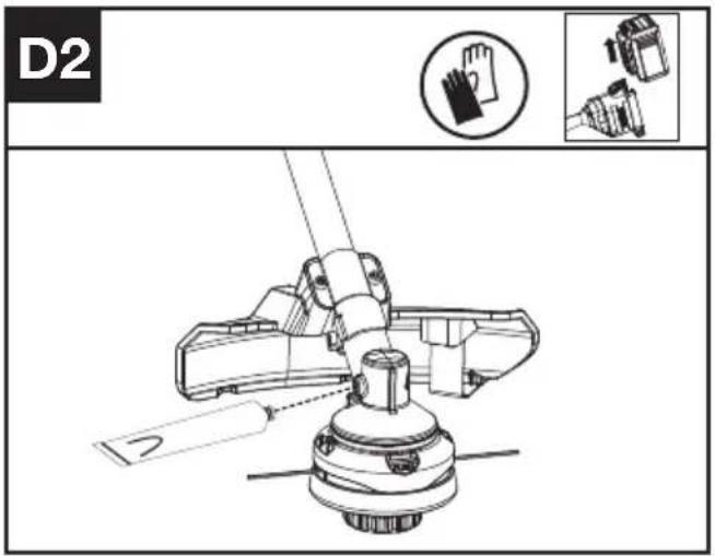 KRESS KAC105 - Lubrificar a caixa de engrenagens (Ver a Fig. D1, D2) - 2