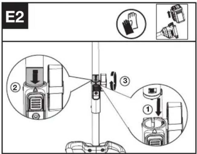 KRESS KAC105 - Montage und Demontage des Antriebskopfes. (siehe Abb. E1, E2, E3) - 3