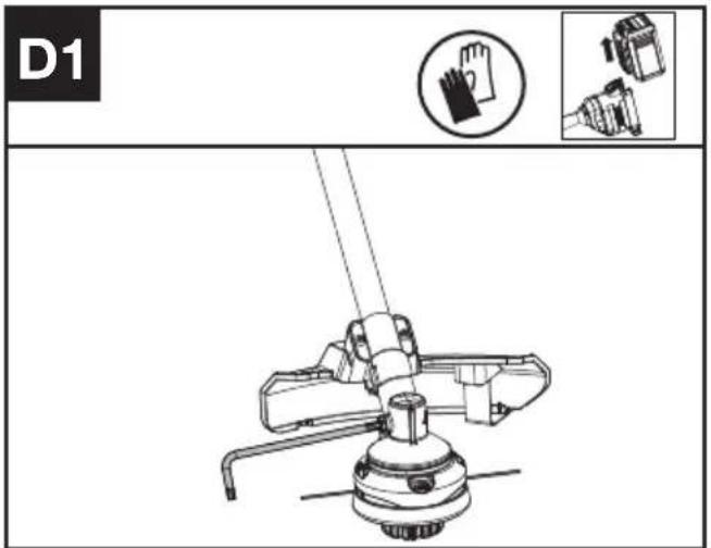 KRESS KAC105 - Lubrificar a caixa de engrenagens (Ver a Fig. D1, D2) - 1