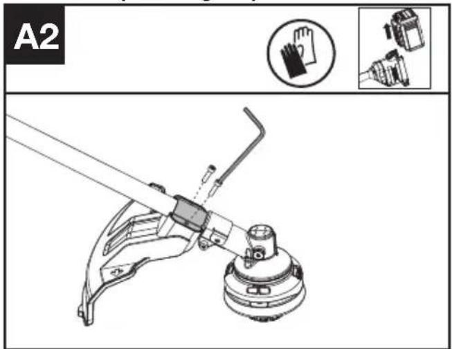 KRESS KAC105 - Montagem da Proteção contra a projeção de detritos (ver a Fig. A2) - 1