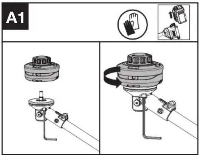 KRESS KAC105 - Encaixe a cabeça de corte (ver a Fig. A1) - 1