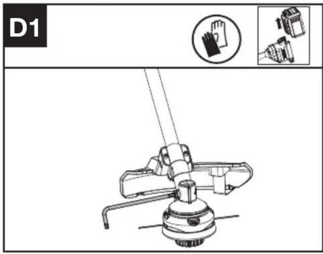 KRESS KAC105 - Lubricar la caja de engranajes (véase las Fig. D1, D2) - 1