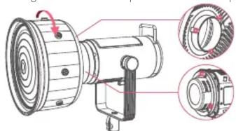 Neewer CSF10 - Installation de la lentille de Fresnel - 1