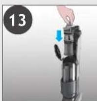 HOOVER HF210H 011 - CLEANING THE FILTER AND THE BIN - 13
