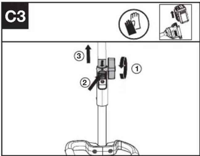 KRESS KC120.9 - Montere håndtaket foran (se fig. B) - 5