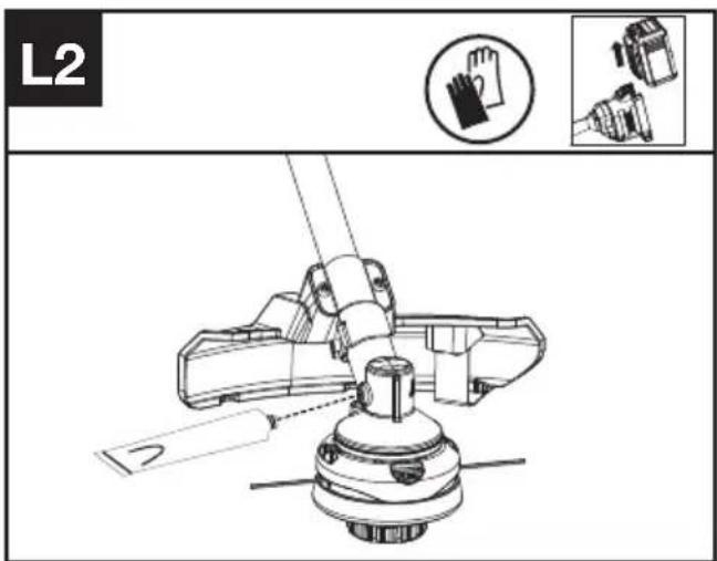 KRESS KC120.9 - Smörja växellådan (se Figur L1, L2) - 2