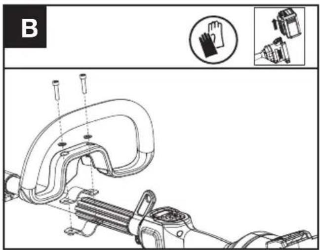 KRESS KC120.9 - Montaggio della maniglia anteriore (vedi Fig. B) - 2