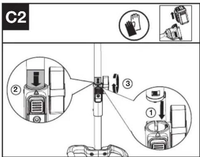 KRESS KC120.9 - ADVERTENCIA: Ajuste el mango - 3