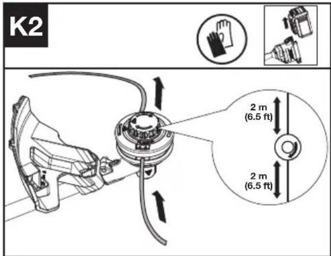 KRESS KC120.9 - Winding the line (See Fig. K1, K2, K3) - 2