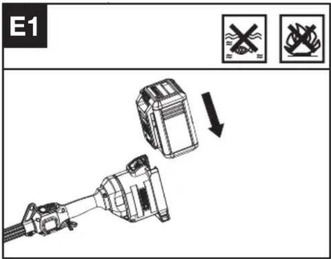 KRESS KC120.9 - Enlever Ou Installer La Batterie (Voir Fig. E1, E2) - 1
