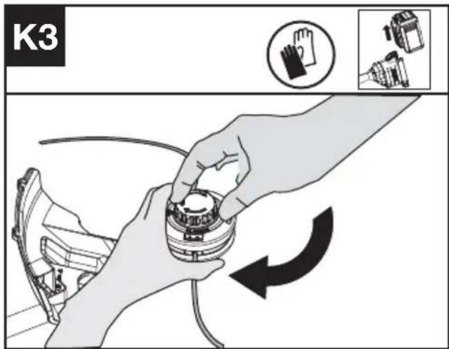 KRESS KC120.9 - Winding the line (See Fig. K1, K2, K3) - 3