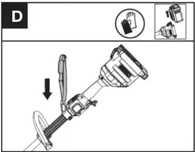 KRESS KC120.9 - Schultergurt montieren (optional erhältlich) (siehe Abb. D) - 1