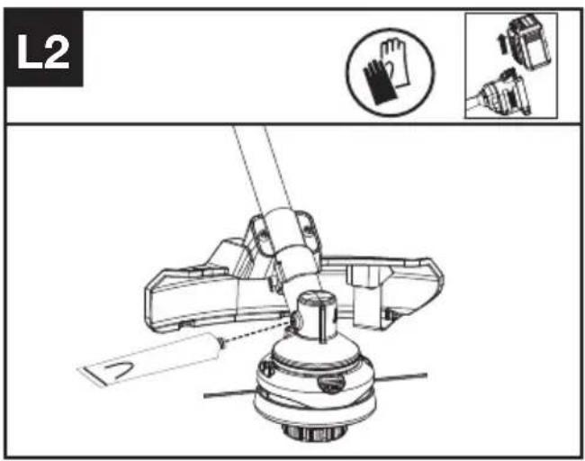 KRESS KC120.9 - Enrolando a linha do aparador (Veja Figura. K1, K2, K3) - 4