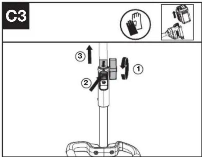 KRESS KC120.9 - Montering af det forreste håndtag (se fig. B) - 5