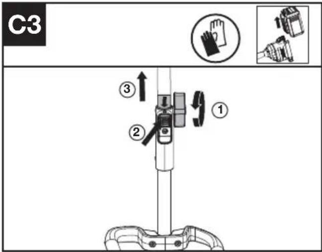 KRESS KC120.9 - Montering av främre handtag (Se Figur B) - 5