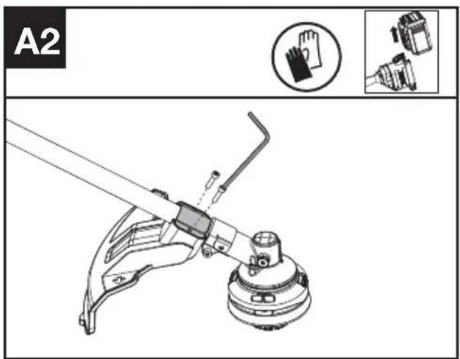 KRESS KC120.9 - Montagem da Proteção contra a projeção de detritos (ver a Fig. A2) - 1