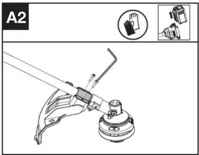 KRESS KC120.9 - Montage de la protection anti-débris (voir Fig. A2) - 1