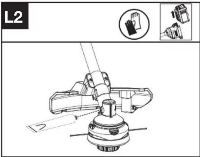 KRESS KC120.9 - Sving av trimmerlinjen (se fig. K1, K2, K3) - 4