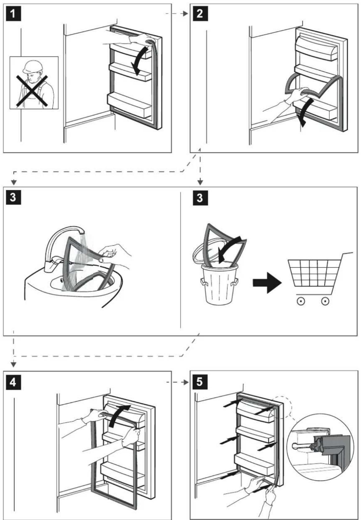 WHIRLPOOL W5 821EF W 1 - Tömítés cseréje - 1