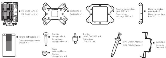 Cryorig H7 QUAD LUMI - CONTENIDO DEL PAQUETE DANS LA BOITE - 1