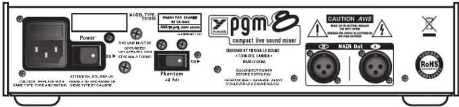 YORKVILLE PGM8 - Top Panel Output Jacks - 1