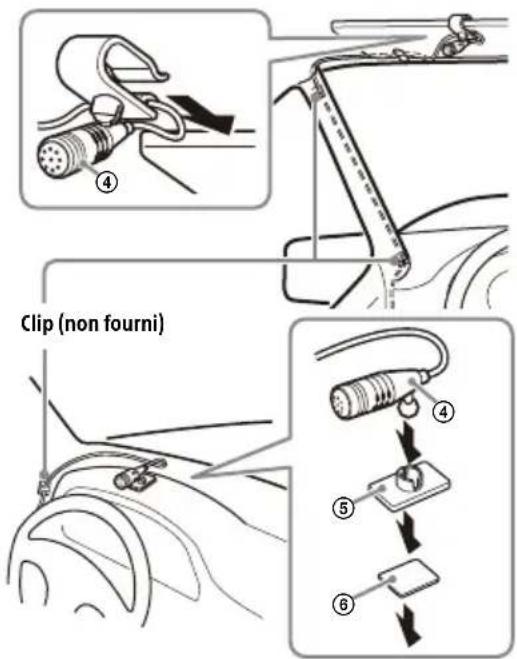 SONY XAV-AX3700 - Installation du microphone - 1